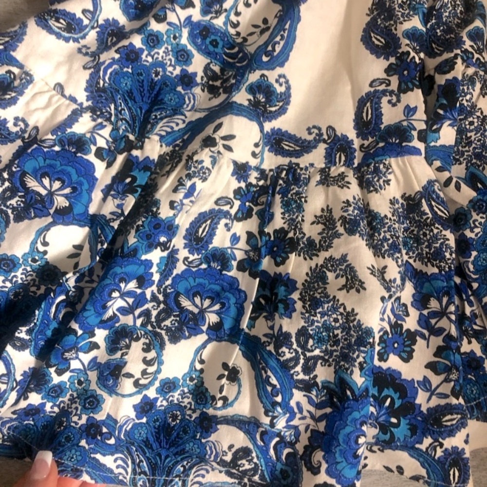 NWT Christian Lacroix blue wrap dress paisley Medium / M NEW - Picture 4 of 8